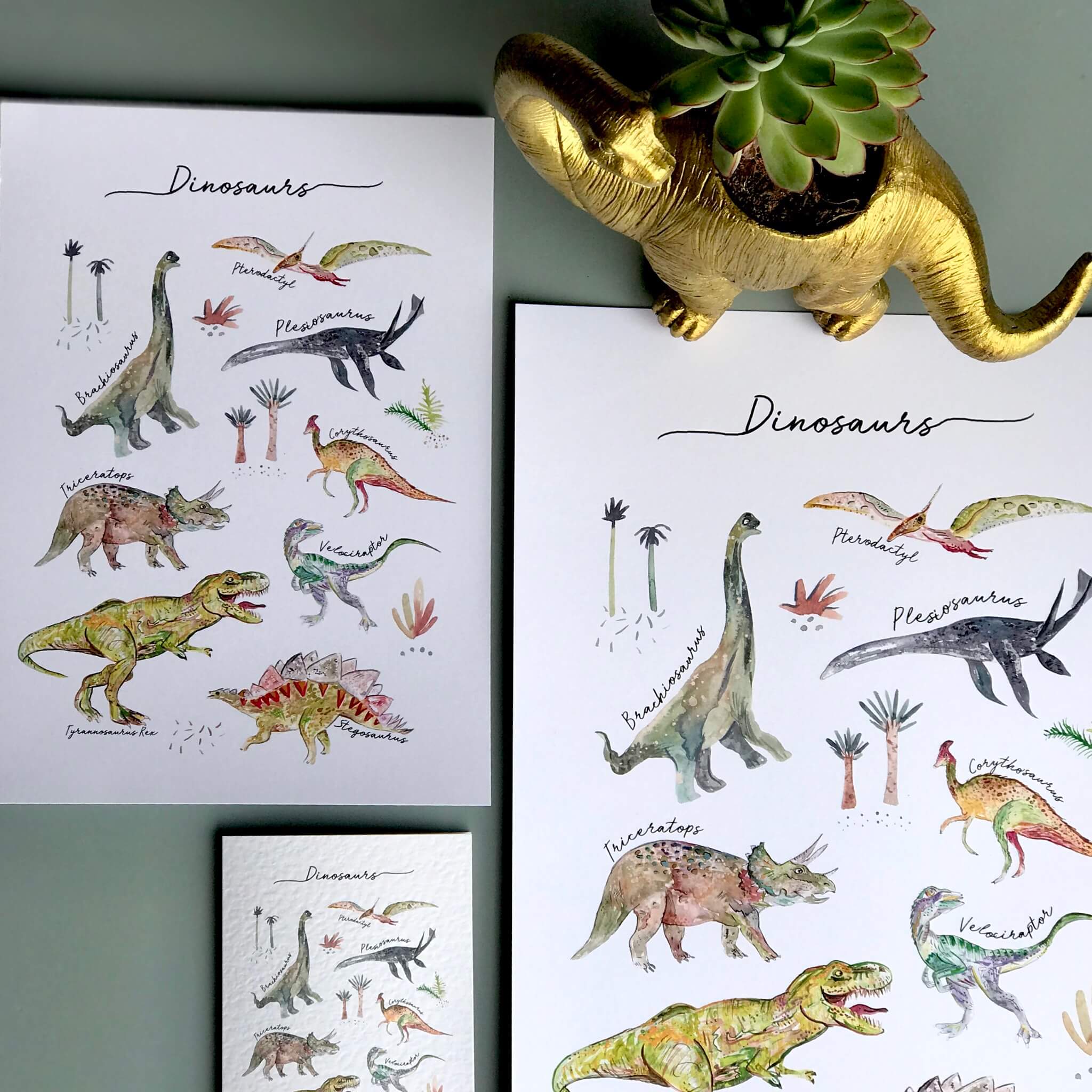 dinosaurs collection art print