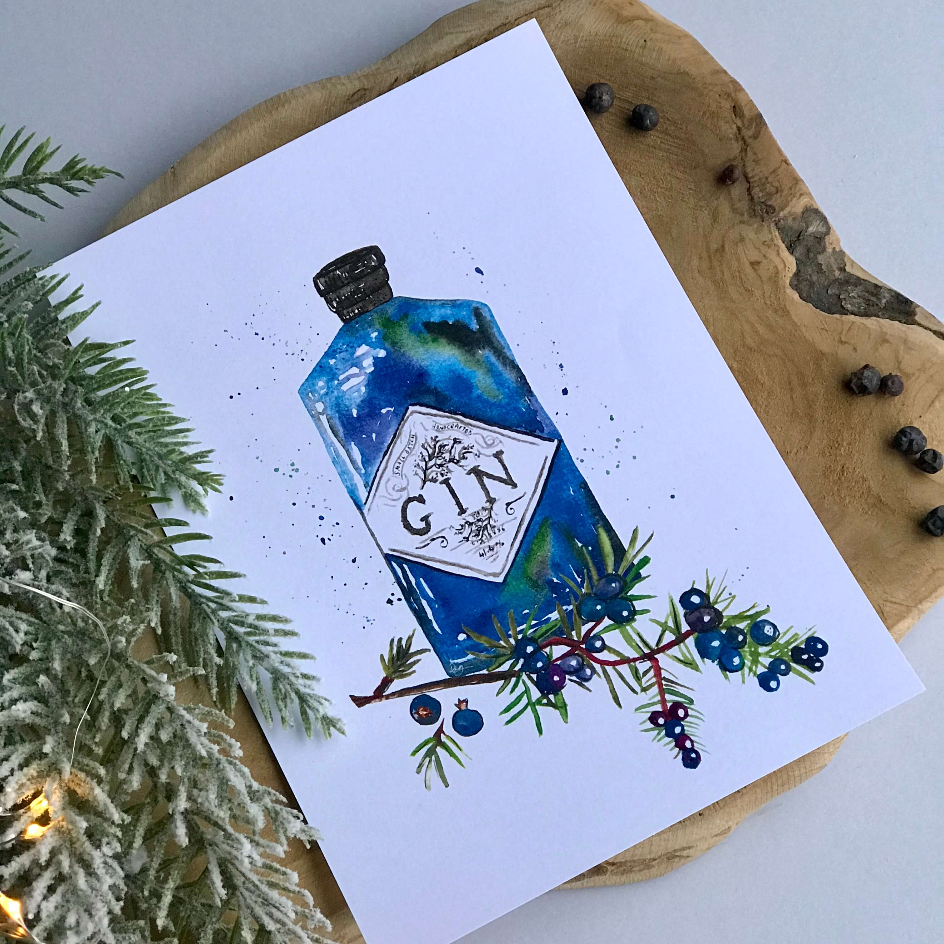 botanical gin art print