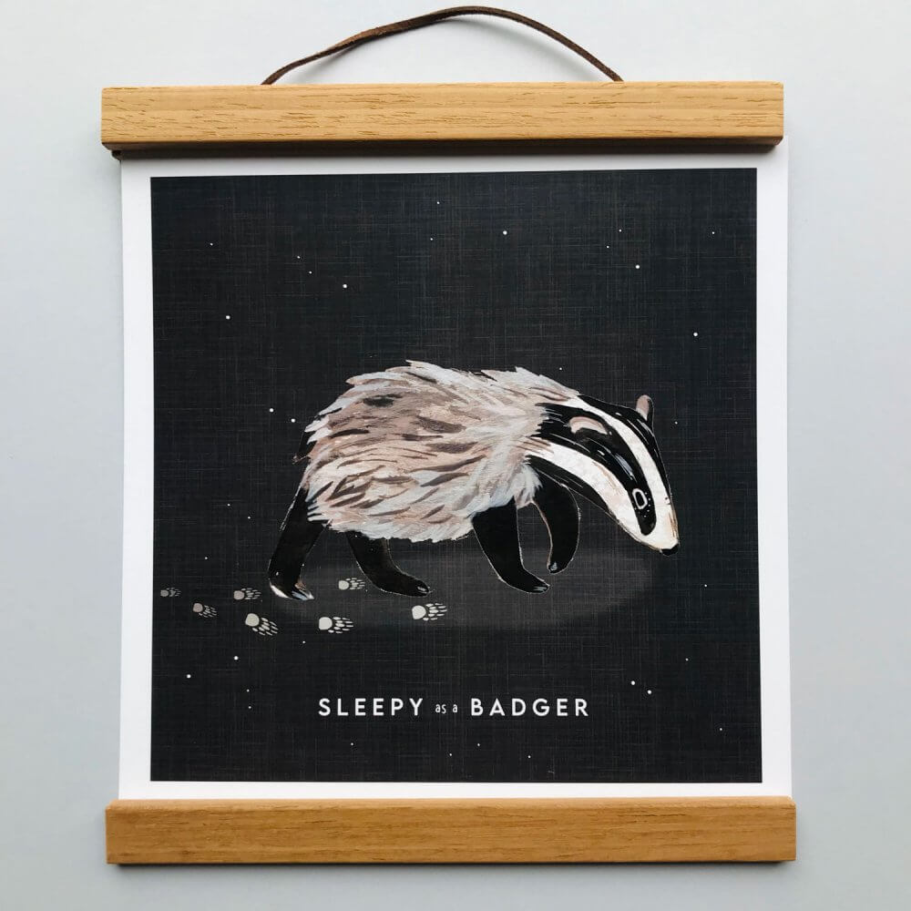 sleepybadger-art-print