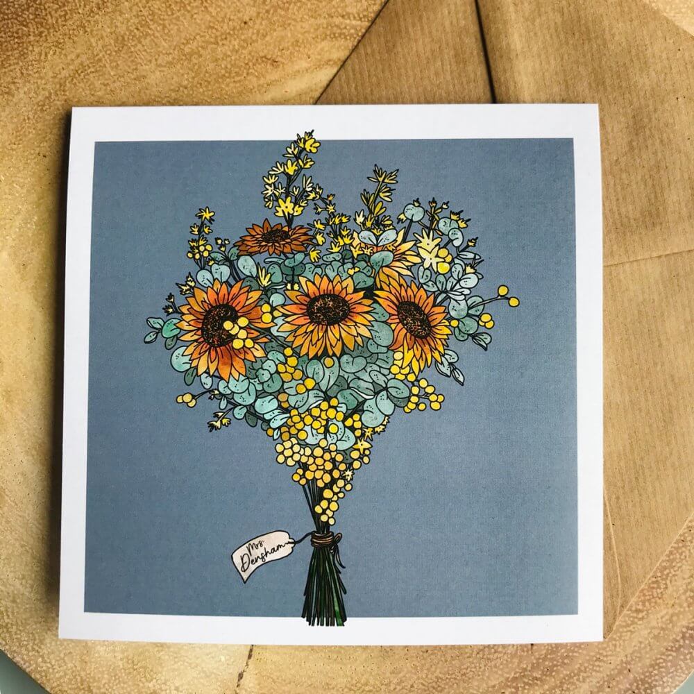 thank-you-sunflower-card-square