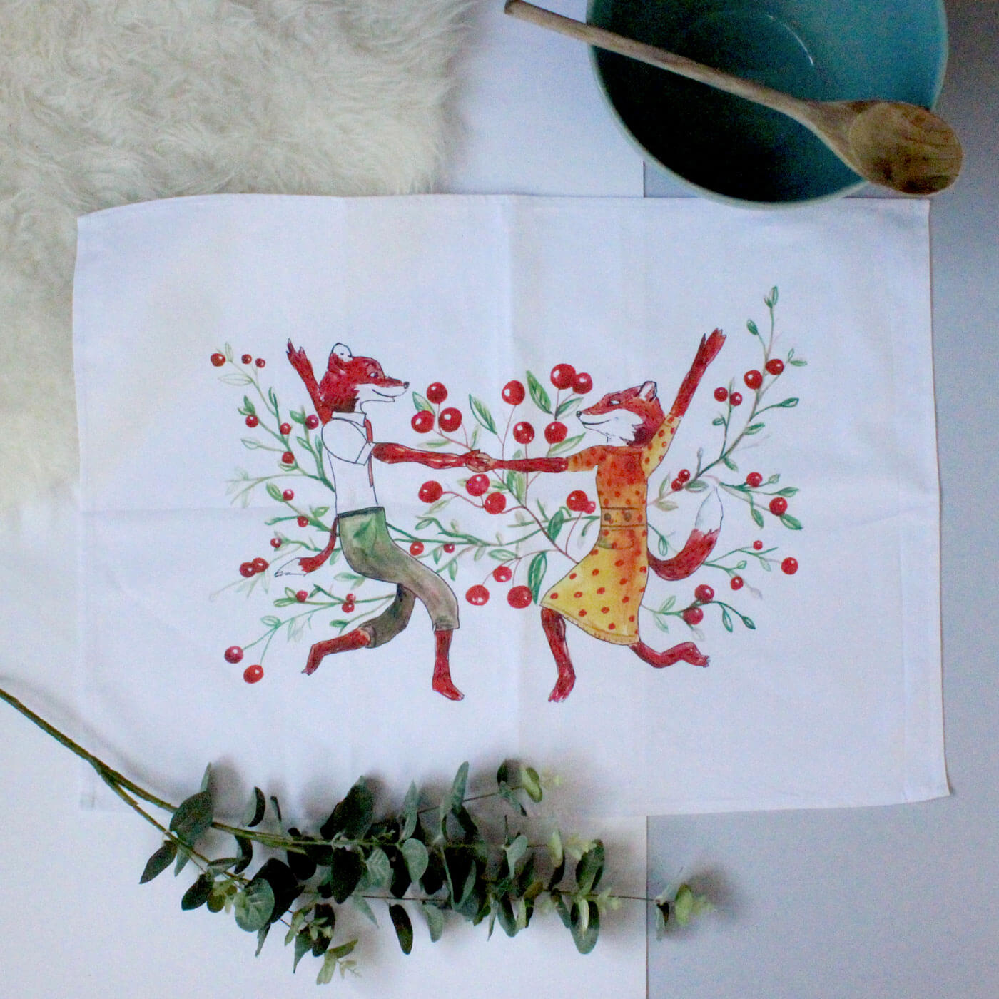 fox-tea-towel