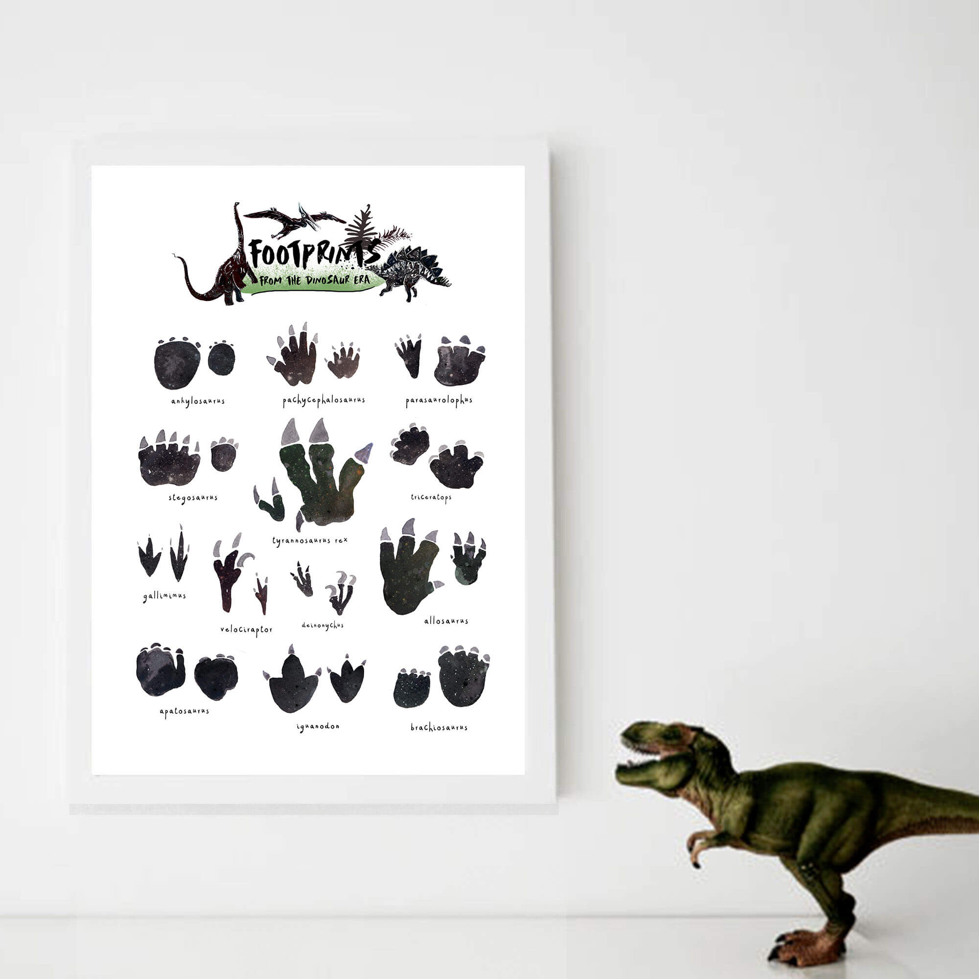 foot print dinosaur art website