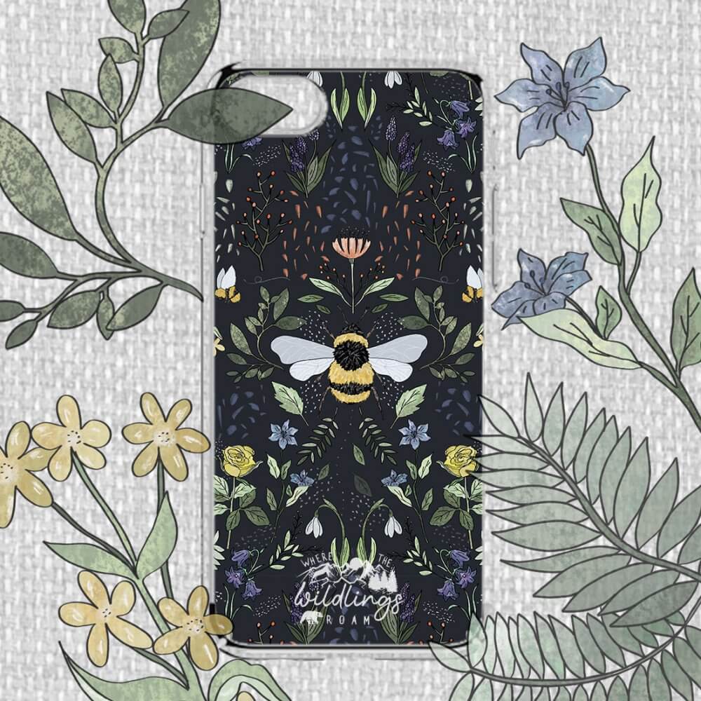 floral-bee-iphone-case