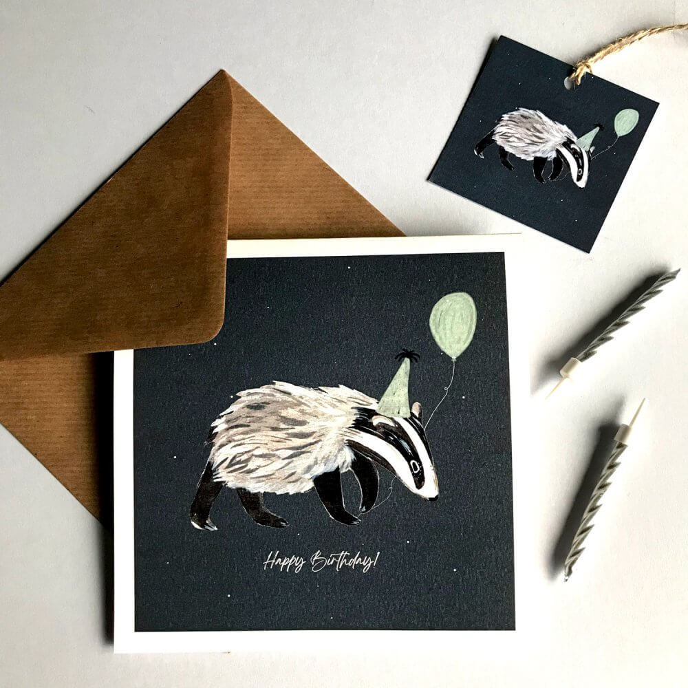 party-animal-badger-card