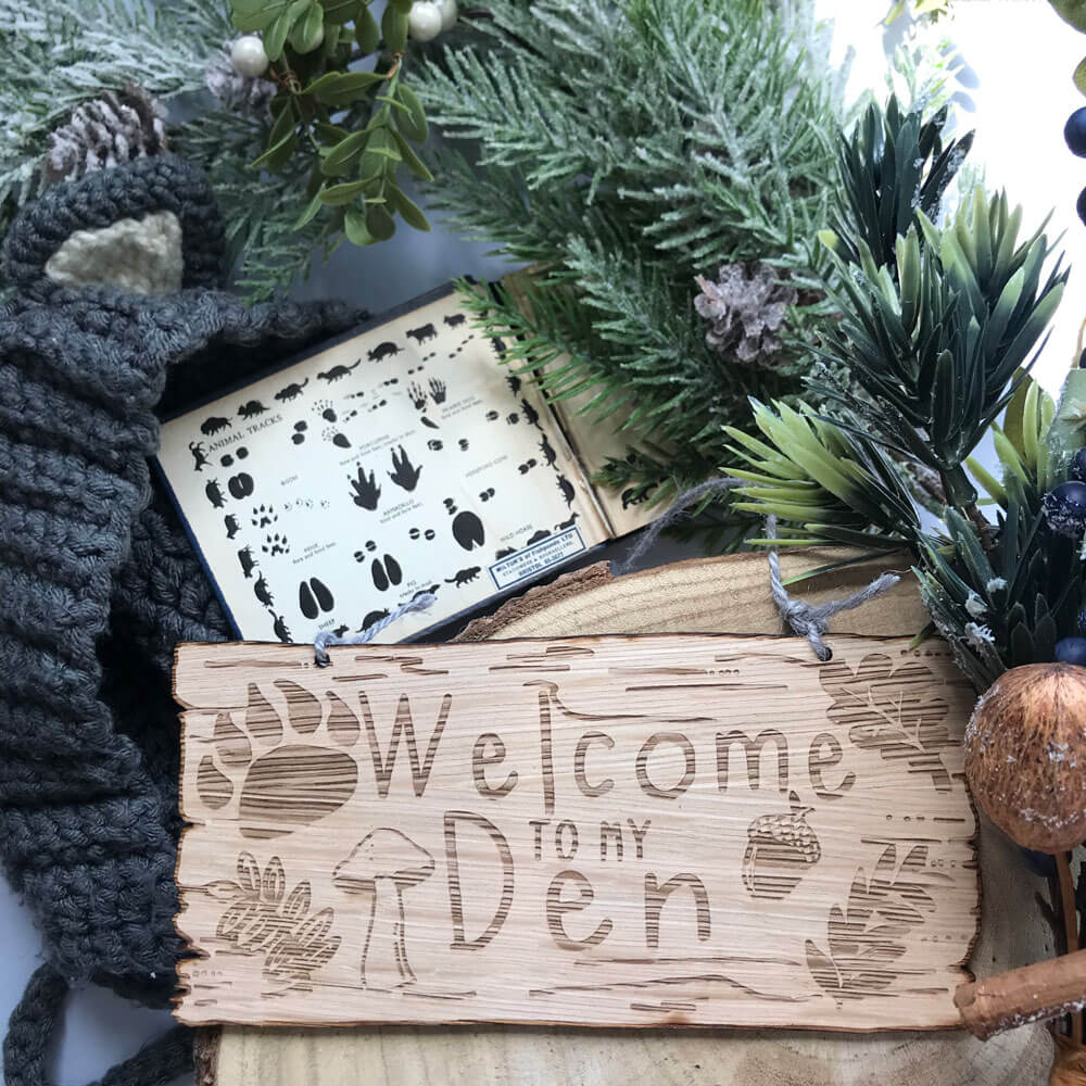welcome-to-my-woodland-den-sign