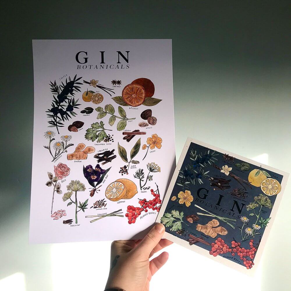 gin-botanicals-art-print-card