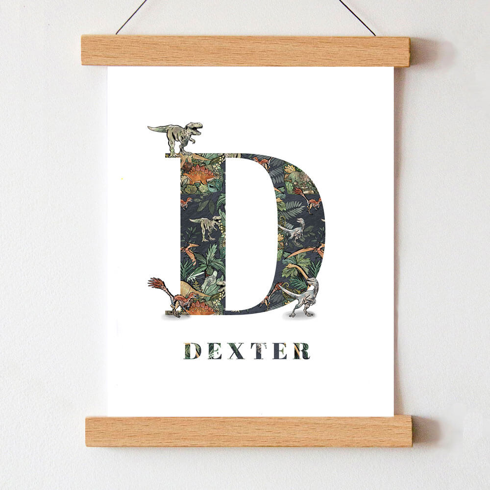Dinosaur-Letter-Alphabet-art-print