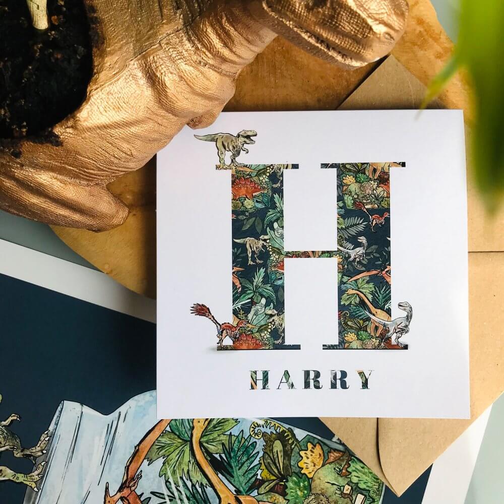 Harry-alphabet-dinosaur-card-art-print