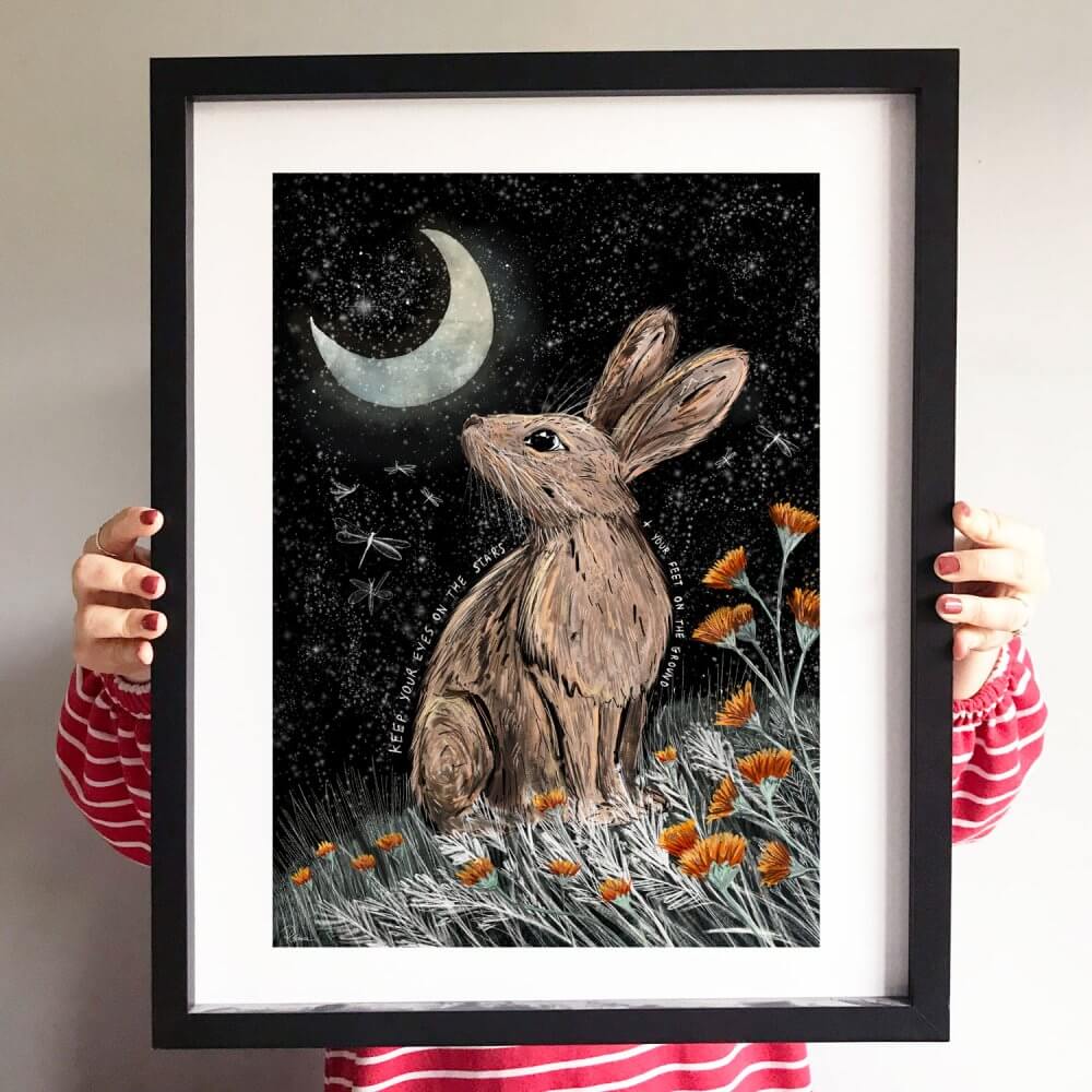 midnight-hare-art-frame