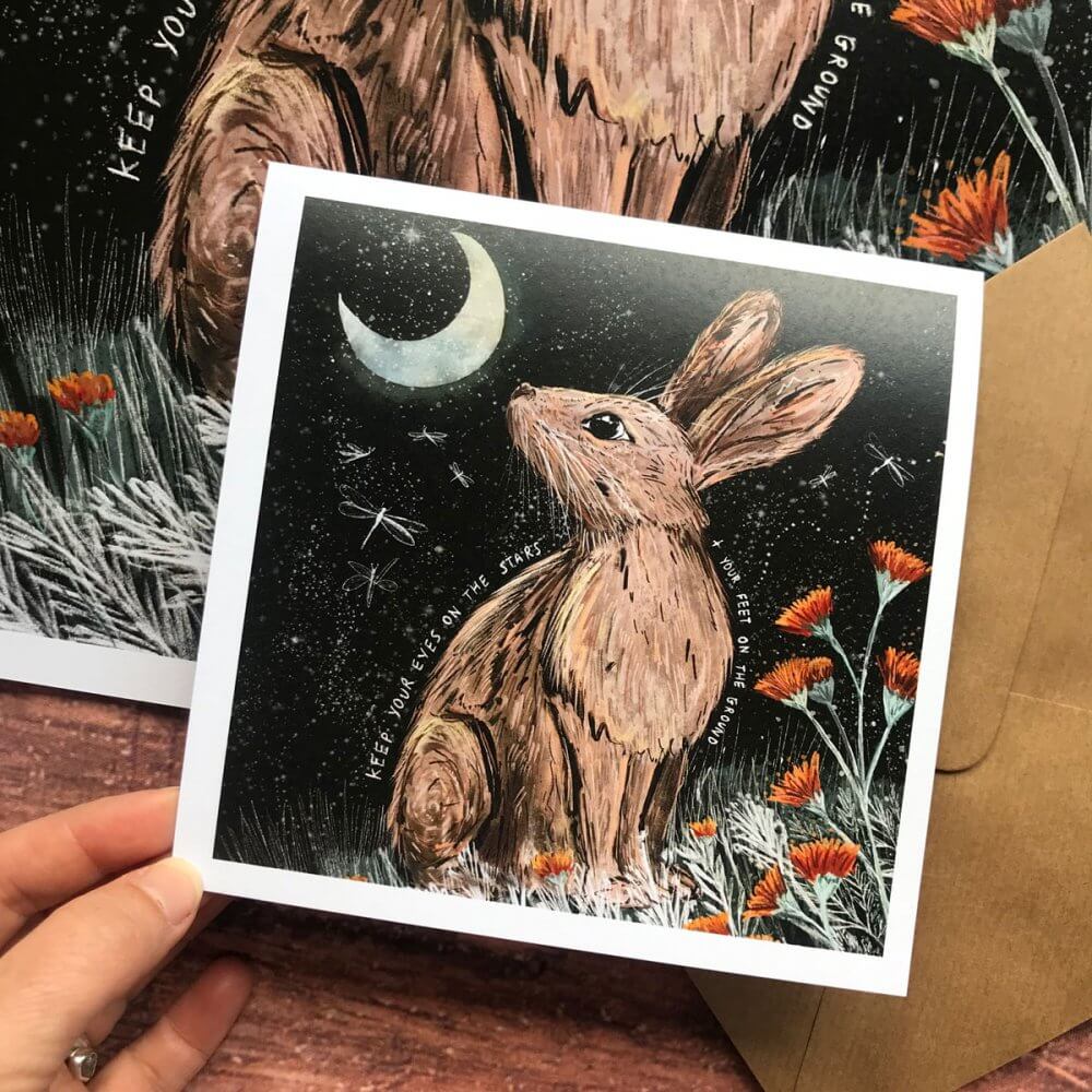 midnight-hare-card-art-print
