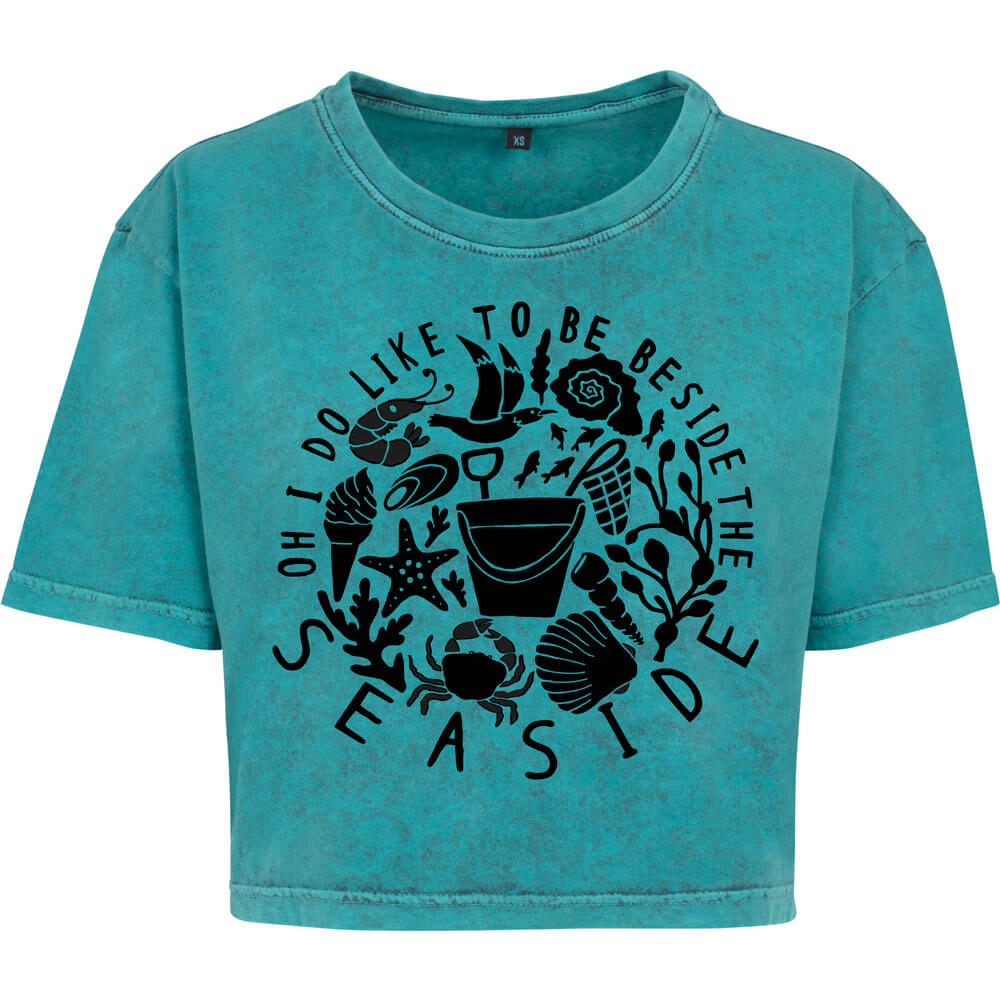 beside-the-seaside-turquoise-build-your-brand-womens-acid-washed-cropped-tee-BY054-Teal_Black_FT