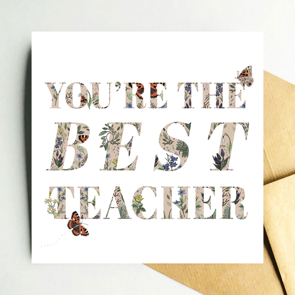 you're-the-best-teacher-card-butterfly-floral-fauna