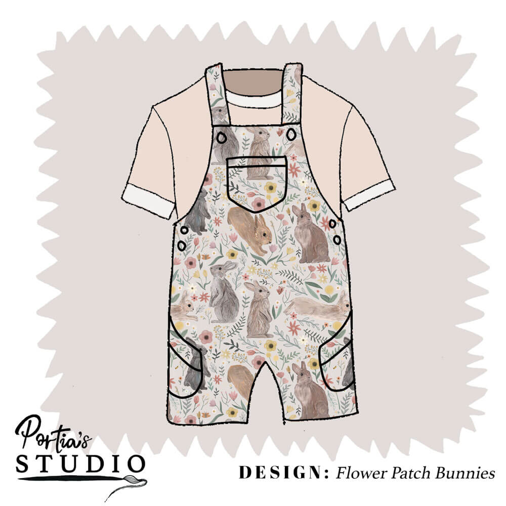 flower-patch-bunnies-clothing---short-dungarees-and-tshirt