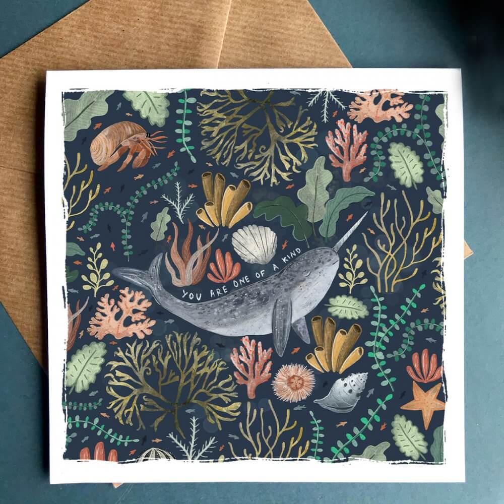 you're-one-of-a-kind-narwhal-card