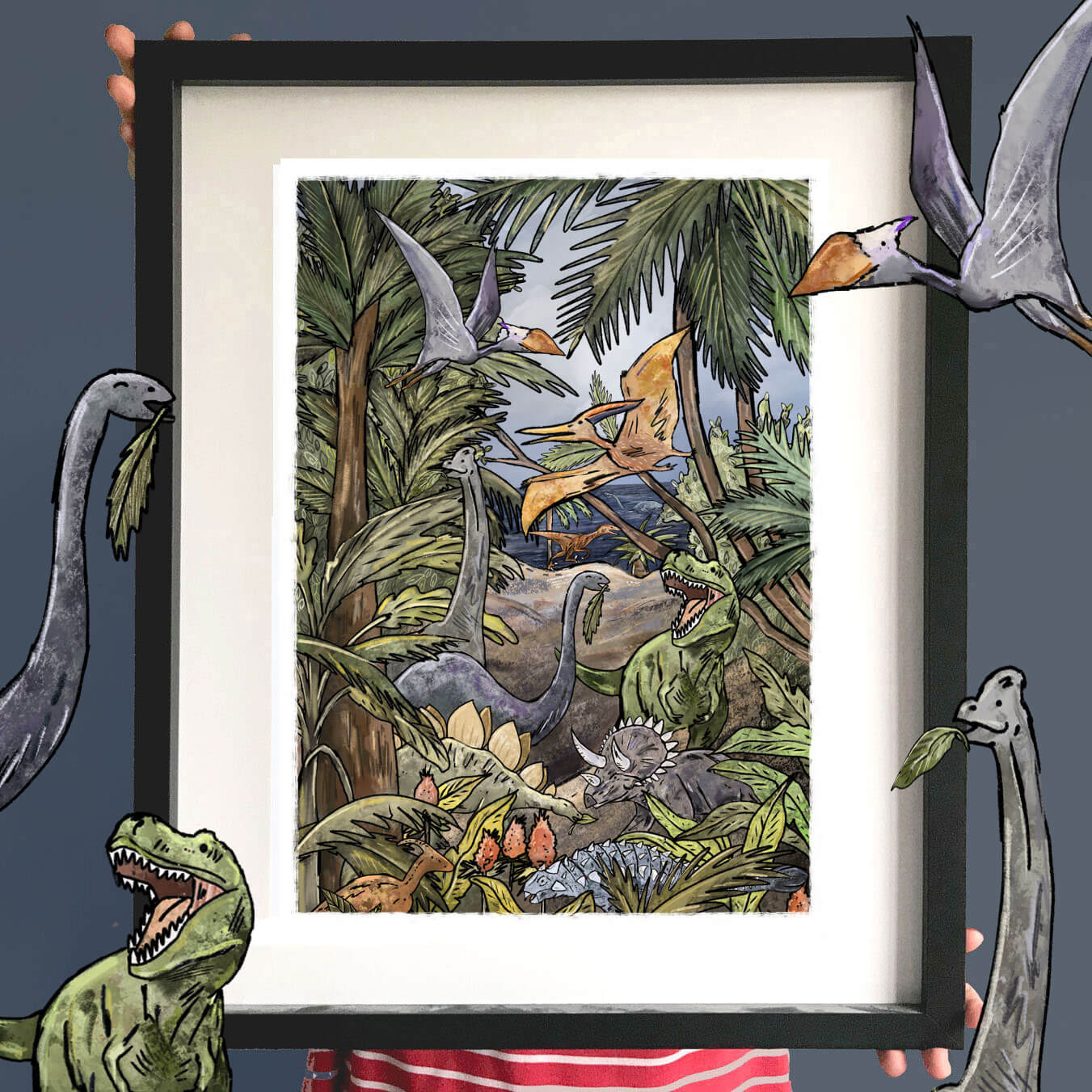 dinosaur-tropical-jungle-art-print