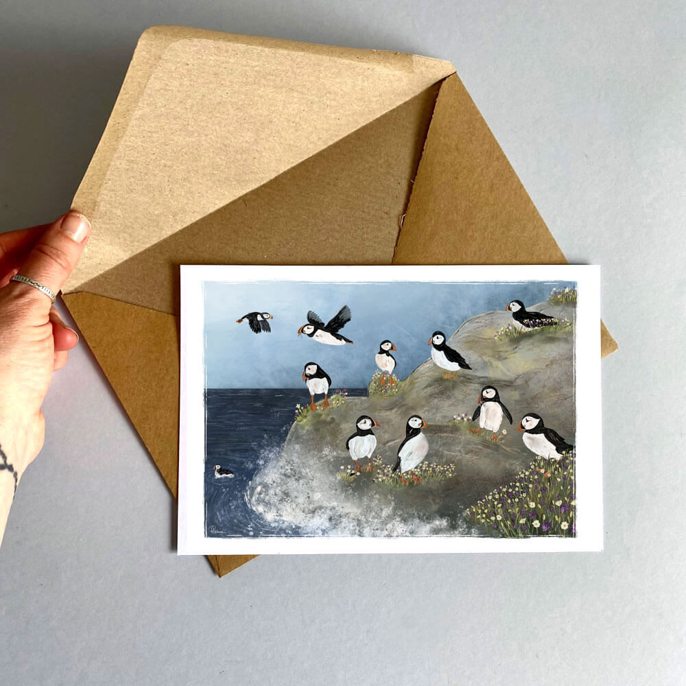puffins-card-template